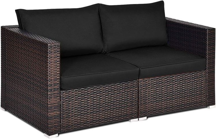 No. 7 - Tangkula Wicker Loveseat - 1