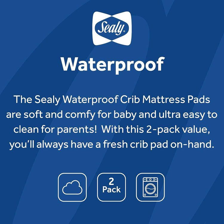 No. 9 - Sealy Waterproof Crib Mattress Pads - 2