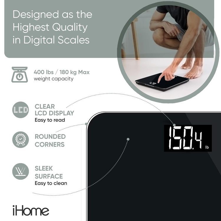 No. 4 - iHome Digital Step On Bathroom Scale - 4