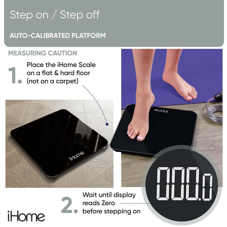 No. 4 - iHome Digital Step On Bathroom Scale - 5