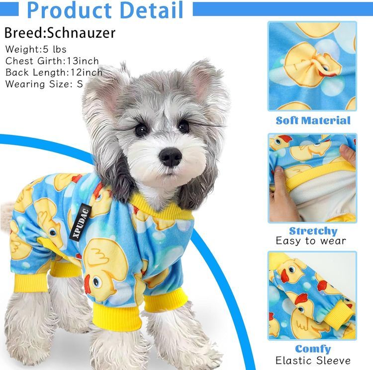 No. 8 - XPUDAC 4 Piece Dog Pajamas - 2