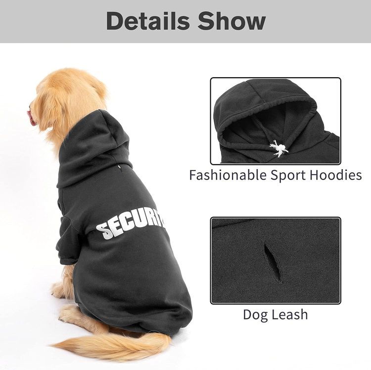 No. 7 - BINGPET Security Dog Hoodies Puppy Sweater - 4