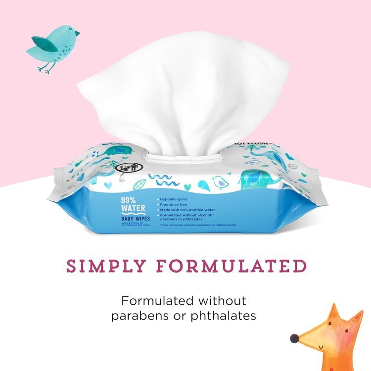 No. 9 - Amazon Brand - Mama Bear 99% Water Baby Wipes - 2