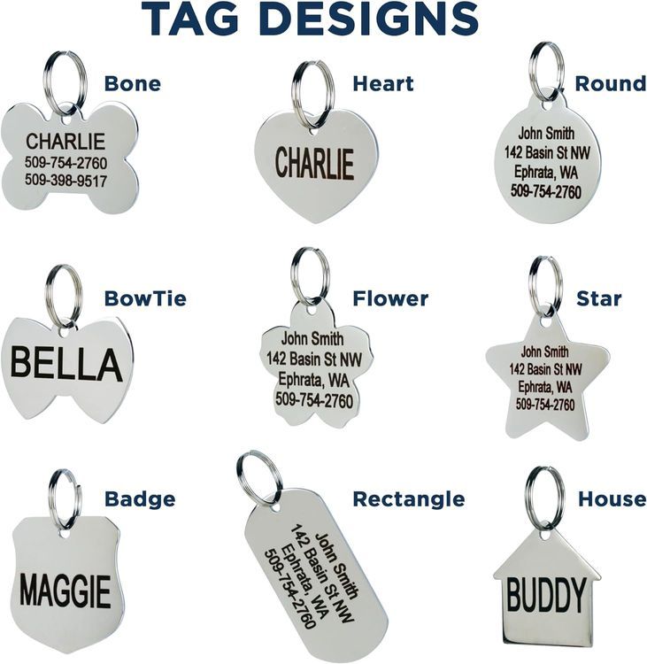 No. 5 - Stainless Steel Pet ID Tags - 2