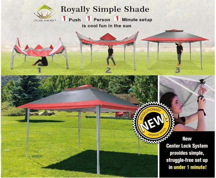 No. 1 - Crown Shades 13x13 Outdoor Pop Up Gazebo - 2