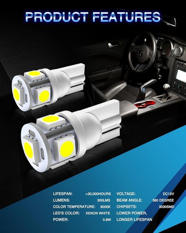 No. 3 - Marsauto 194 LED Bulb - 4