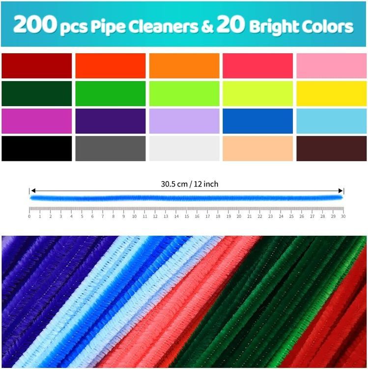 No. 1 - 200pcs Pipe Cleaners for Crafts - 2