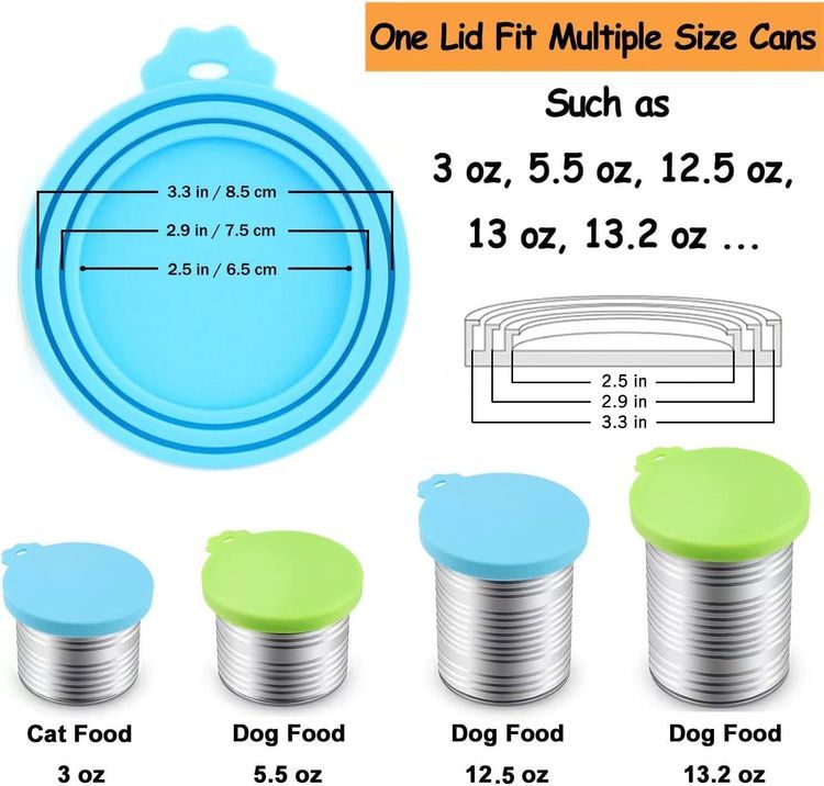 No. 3 - Comtim Pet Food Can Cover Silicone Can Lids - 3