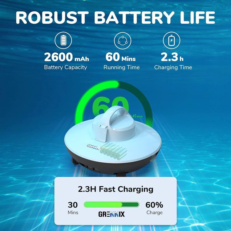 No. 3 - Grennix GX-UFO-BLUE Automatic Pool Cleaner - 4