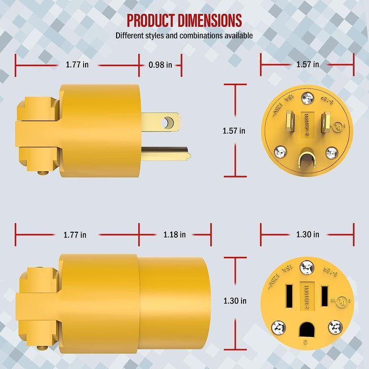 No. 10 - ENERLITES Electrical Replacement Plug & Connector Set - 3