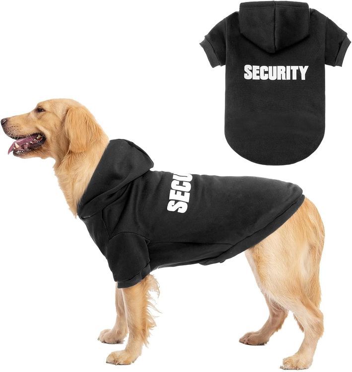 No. 7 - BINGPET Security Dog Hoodies Puppy Sweater - 1