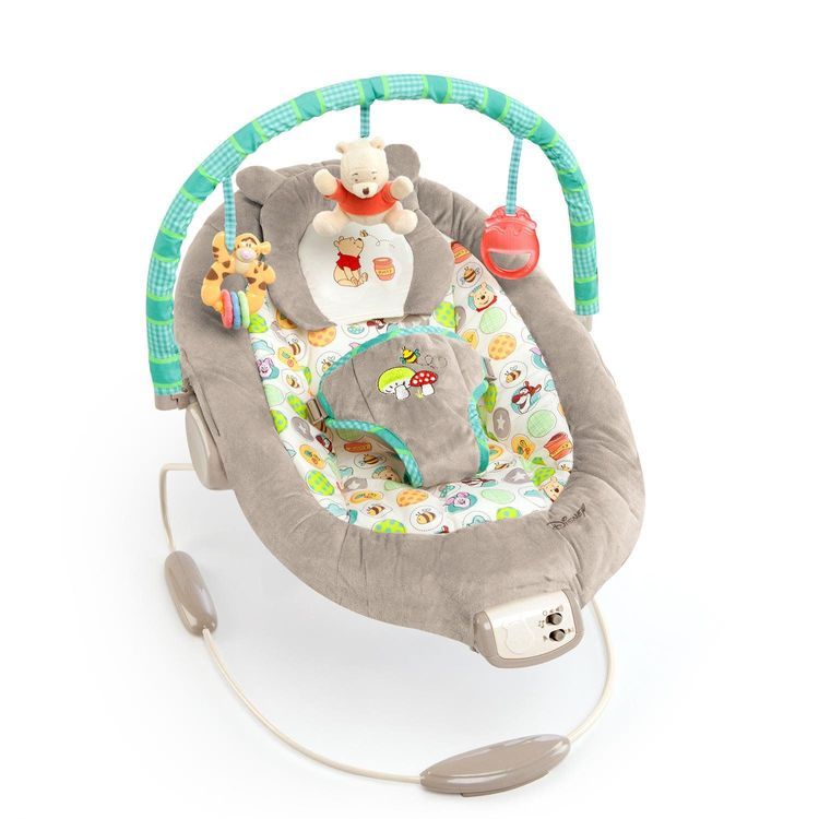 No. 7 - Bright Starts Disney Baby Winnie The Pooh Dots & Hunny Pots Bouncer - 1