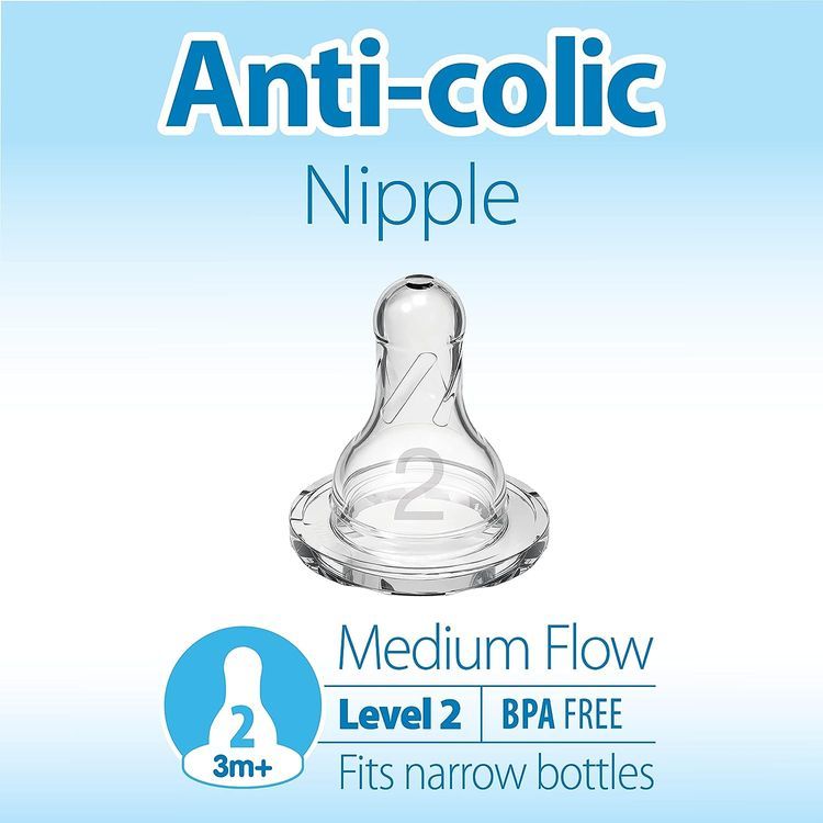 No. 1 - Dr. Brown’s Natural Flow Level 2 Narrow Baby Bottle Silicone Nipple - 2