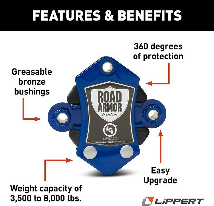 No. 5 - Lippert Road Armor Shock-Absorbing Trailer Equalizer Tandem Axle Kit - 2