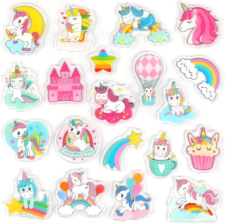 No. 10 - 20 PCS Unicorn Thick Gel Clings - 1