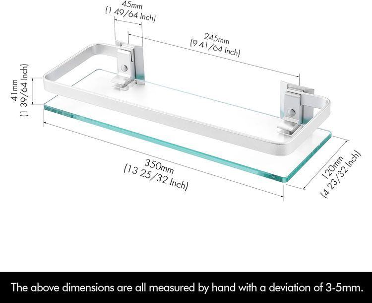 No. 4 - KES Bathroom Glass Shelf - 3