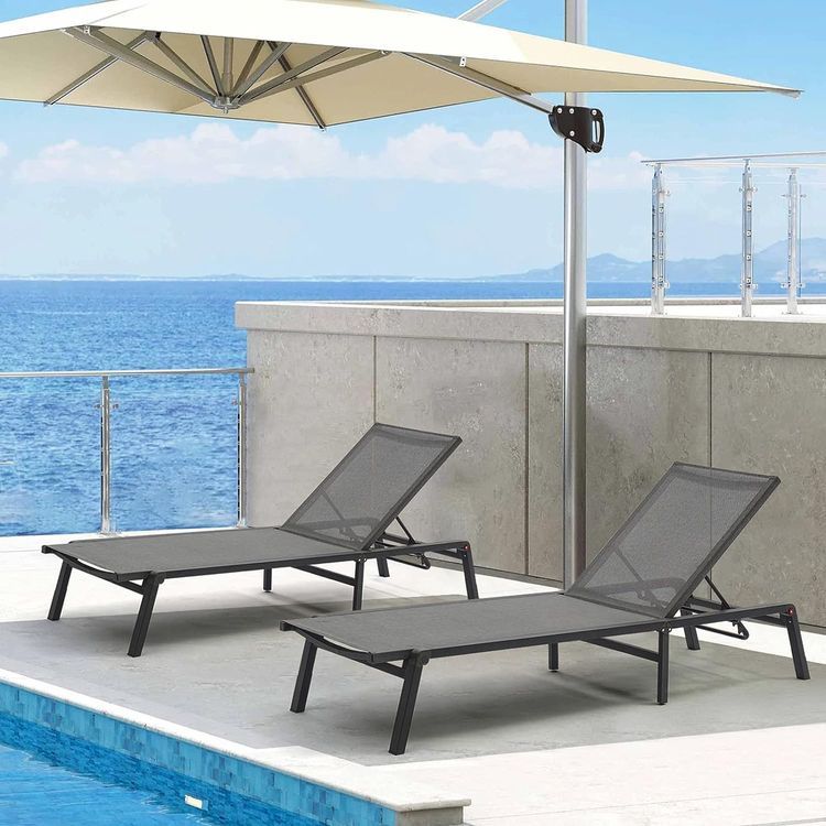 No. 9 - U ULAND Aluminum Chaise Lounge Outdoor - 1