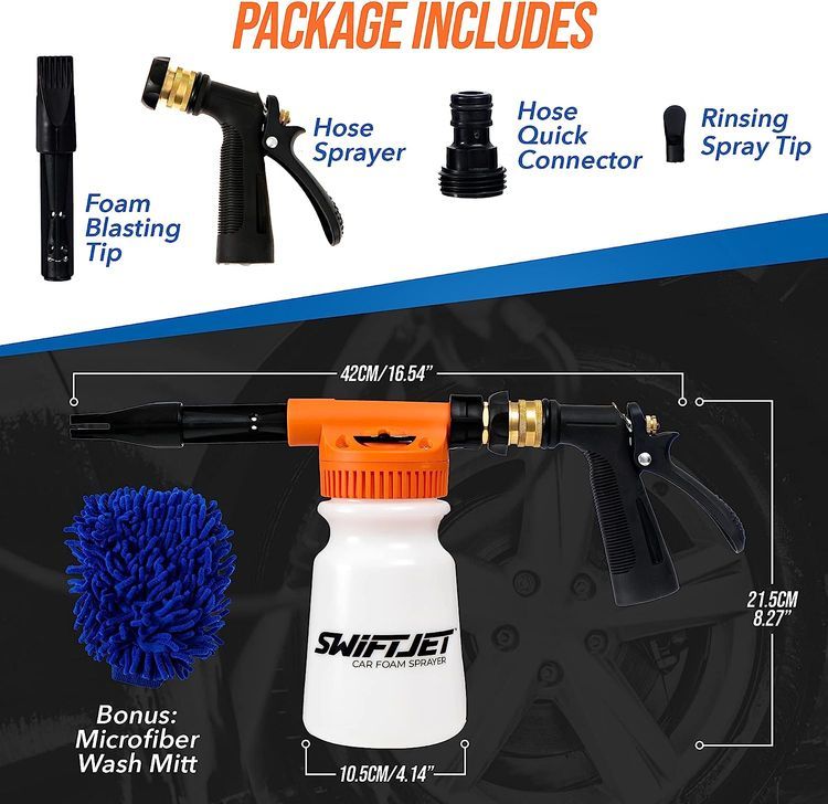 No. 2 - SwiftJet Car Wash Foam Gun + Microfiber Wash Mitt - 2