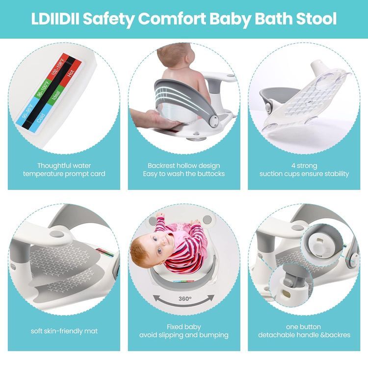 No. 5 - LDIIDII Baby Bath Seat - 5