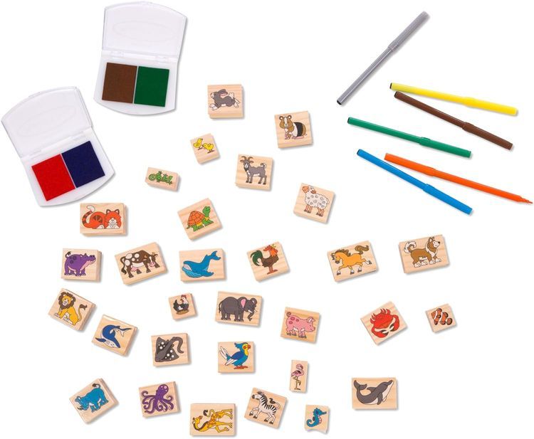 No. 3 - Deluxe Wooden Stamp Set: Animals - 5