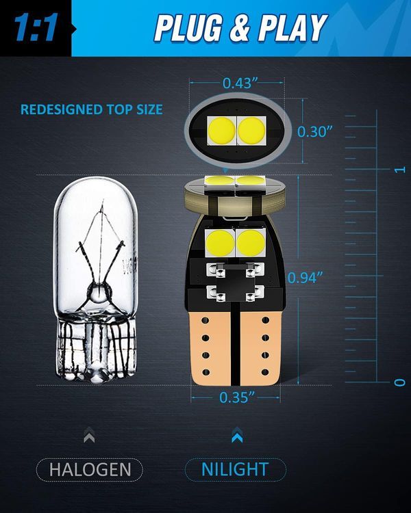 No. 4 - Nilight 194 LED Bulb - 3