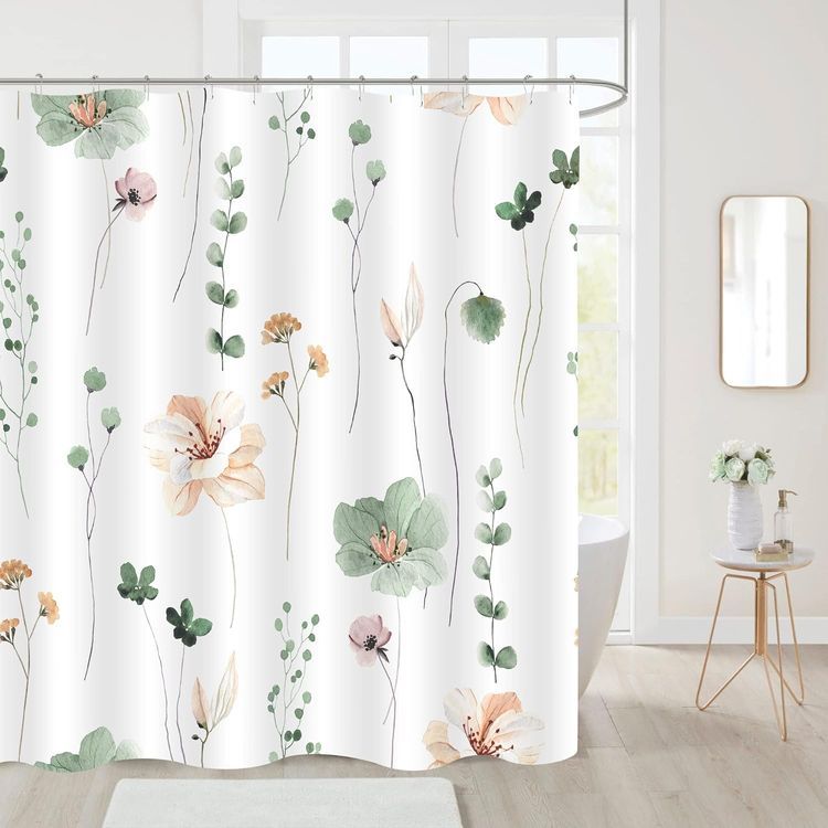 No. 9 - Gibelle Watercolor Floral Shower Curtain - 2