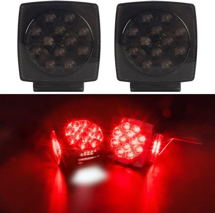 No. 5 - iBrightstar IP68 Waterproof Square LED Trailer Lights Kit - 1