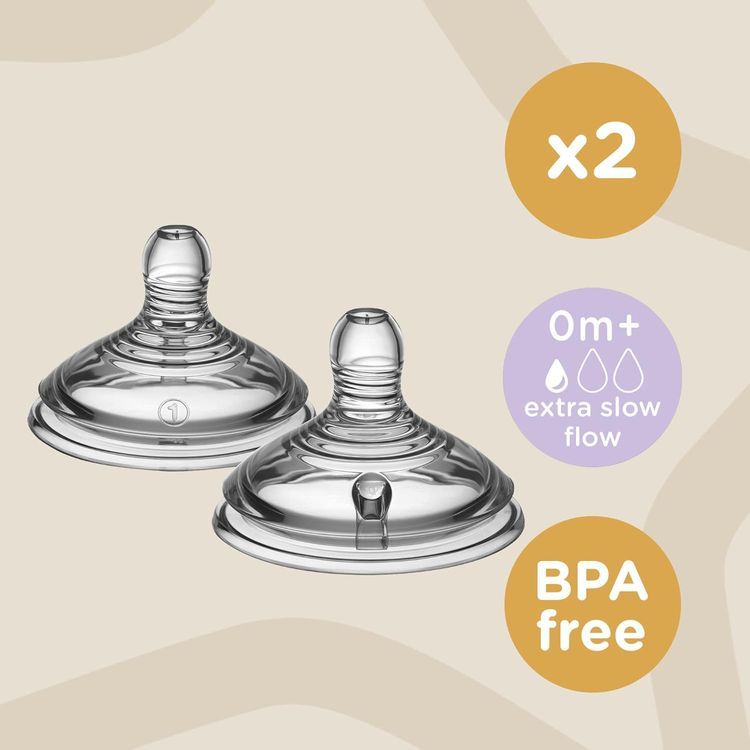 No. 6 - Tommee Tippee Closer to Nature Extra Slow Flow Baby Bottle Nipples - 2