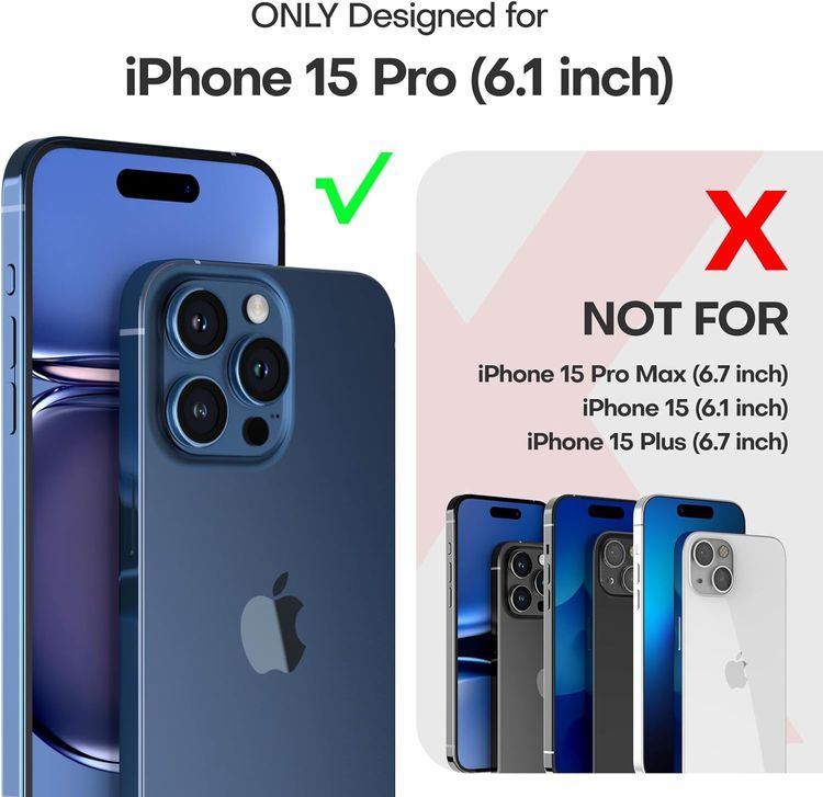 No. 2 - TAURI 5 in 1 for iPhone 15 Pro Case - 2