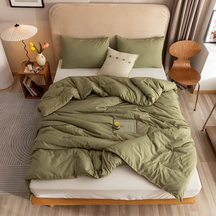 No. 9 - ROSGONIA Olive Green Comforter Set - 5