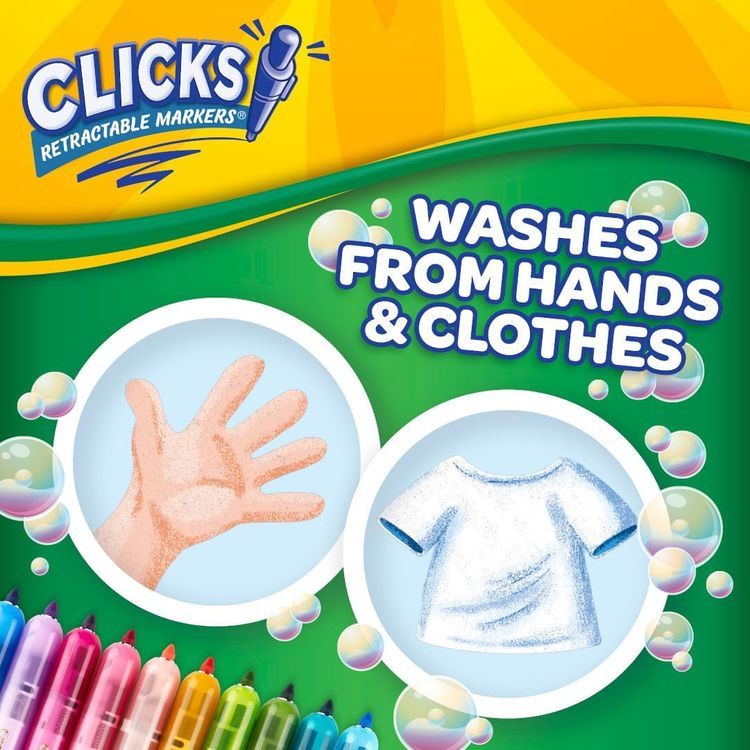 No. 6 - Crayola Clicks Washable Markers with Retractable Tips - 5