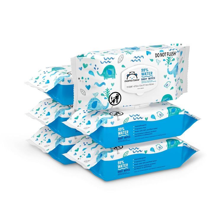 No. 9 - Amazon Brand - Mama Bear 99% Water Baby Wipes - 1