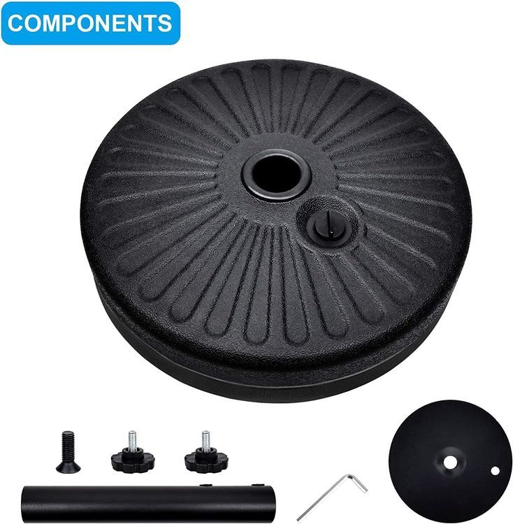 No. 1 - Simple Deluxe 20" Round Heavy Duty Patio Umbrella Base Stand - 5