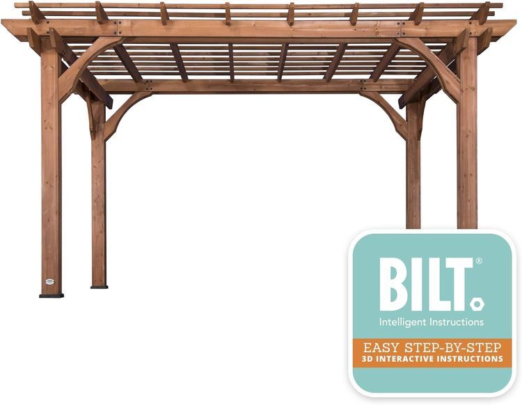 No. 7 - Backyard Discovery 14x10 ft All Cedar Wood Pergola - 2