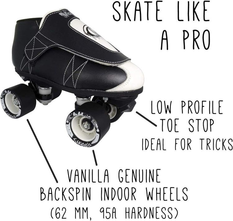 No. 7 - Vanilla Jr. Tuxedo Quad Speed Roller Jam Skates - 5