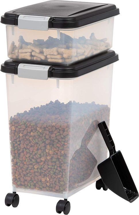 No. 3 - IRIS USA 33qt + 12qt Airtight Pet Food Storage Container Combo with Scoop - 1