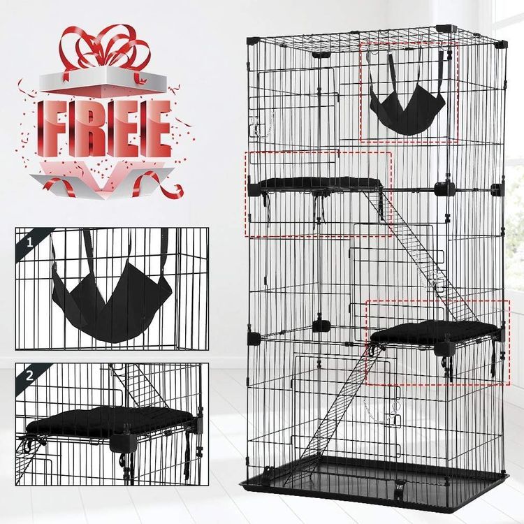 No. 6 - BestPet 3-Tier 67 Inch Cat Cage Enclosure - 3