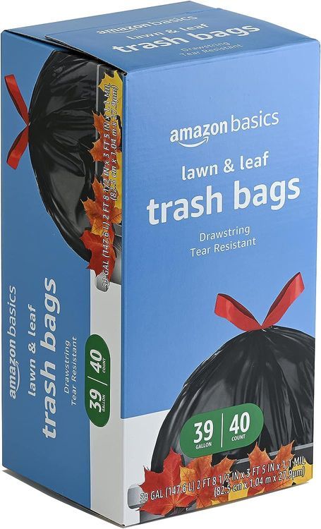 No. 4 - Amazon Basics Lawn & Leaf Drawstring Trash Bags - 3