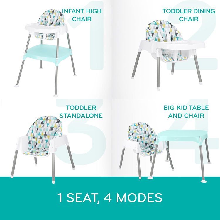 No. 3 - Evenflo 4-in-1 Eat & Grow Convertible High Chair - 2