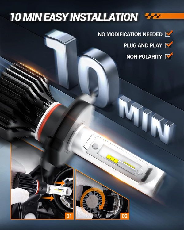 No. 7 - SEALIGHT H4 LED Headlight Bulbs - 4