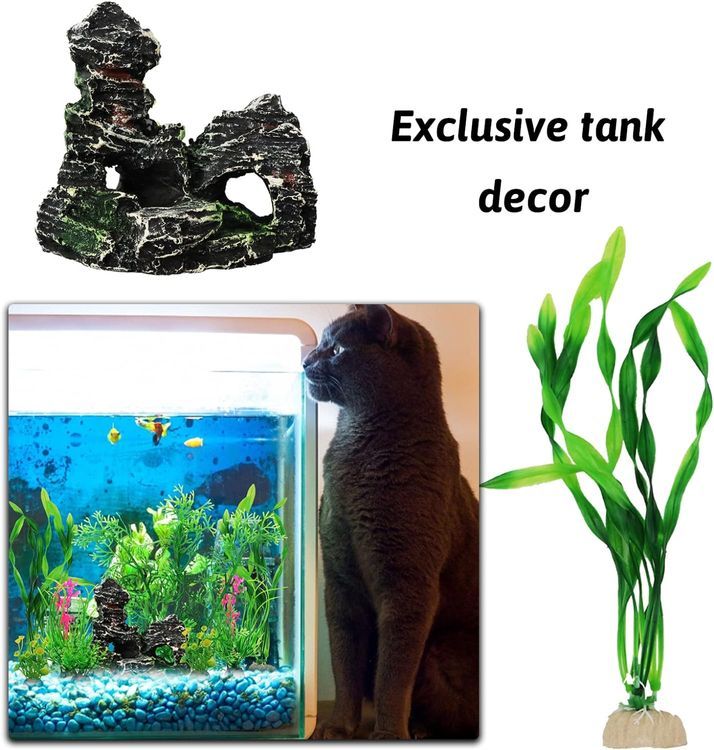 No. 8 - PietyPet Aquarium Decor Plastic Plants - 5