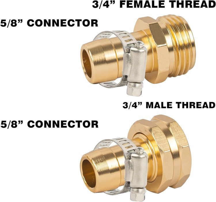 No. 3 - Garden Hose Repair Connector with Clamps - 2