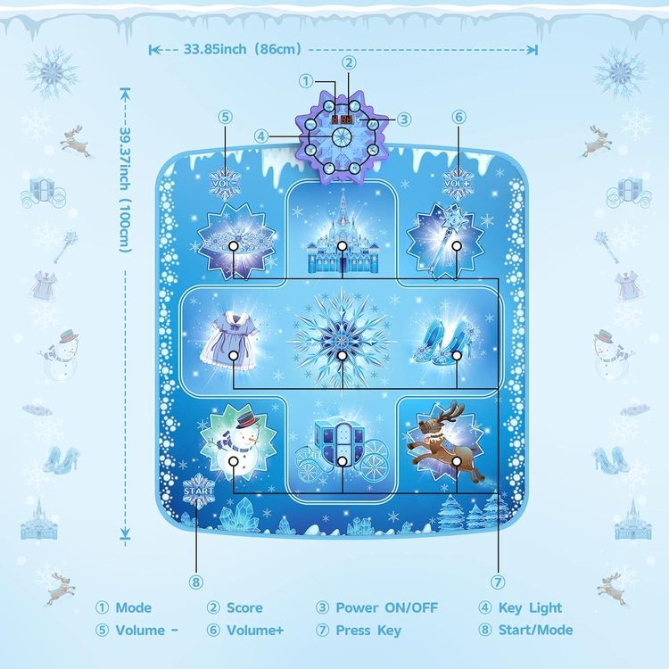 No. 5 - Frozen Themed Dance Mat - 3