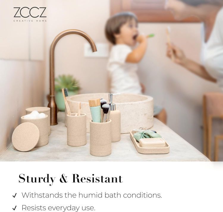 No. 5 - ZCCZ Bathroom Accessories Set 6 Pcs - 5