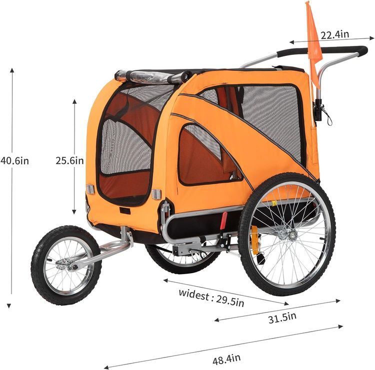 No. 2 - Sepnine 2 in1 Pet Bike Trailer and Jogger - 3