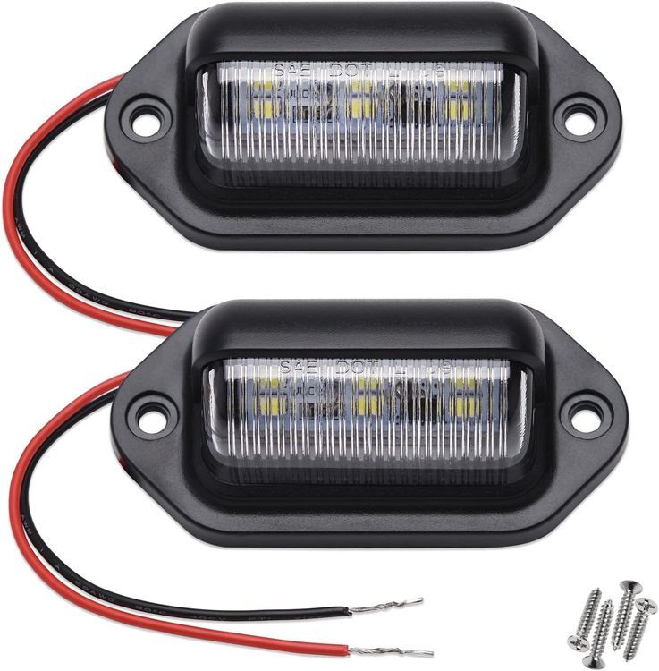 No. 9 - XINYANG 2PCS Xenon White LED License Plate Light - 1