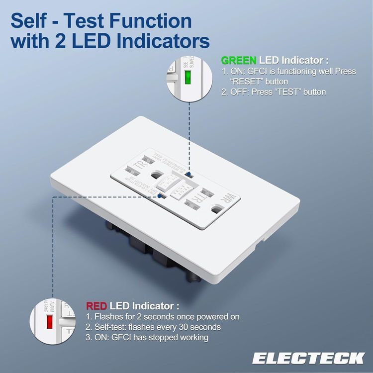 No. 9 - ELECTECK 15 Amp GFCI Outlets - 5