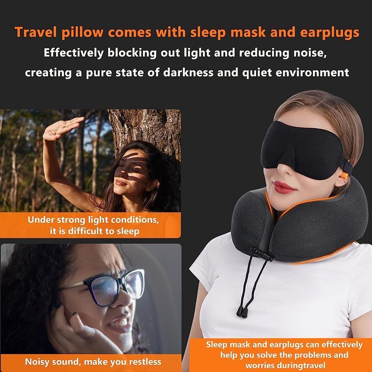 No. 3 - MLVOC Memory Foam Travel Pillow - 2