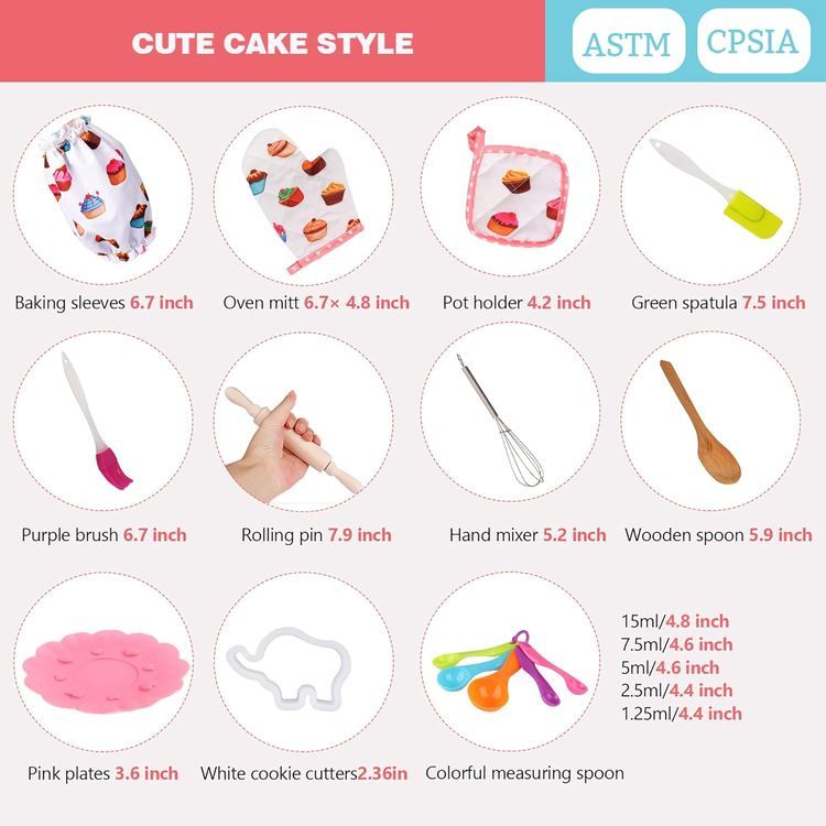 No. 8 - Vanmor Cute Kids Cooking and Baking Sets - 3