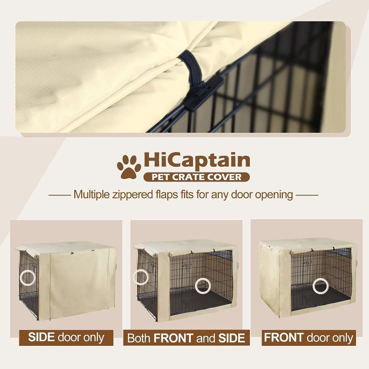 No. 2 - HiCaptain Polyester Dog Crate Cover - 4